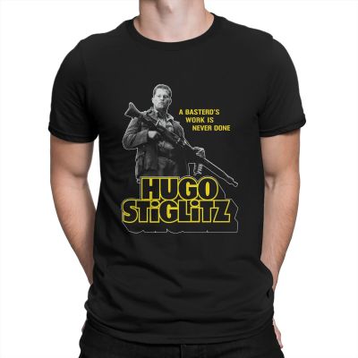 Men T-Shirts Hugo Stiglitz Is A Basterd Funny Pure Cotton Tees Short Sleeve Inglourious Basterds Aldo Raine T Shirts