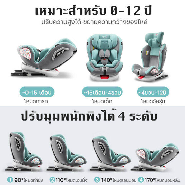 สากลสำหรับ-0-12-ปี-คาร์ซีท-คาร์ซีท-คาร์ซีทเด็ก-ใส่ได้กับรถทุกรุ่น-การรับรองคู่-3c-ece-หมุนอิสระ-360-อินเตอร์เฟสisofix-lacth-carseat-คาร์ซีทพกพา-คาร์ซีทถูกที่สุด-คาร์ซีทเด็กแรกเกิด