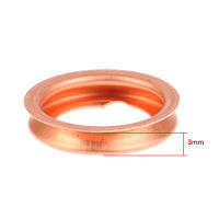 【2023】New 10pcs Car Engine Oil Drain Plug Gaskets M02 Copper Colored Oil Drain Plugs Crush Washers Gaskets Rings