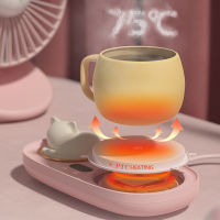 Smart Coffee Mug Warmer for Milk Tea Water Cocoa Cup Warmer with Cute Night Light 3 Temperature Settings Birthday Gift Best Idea