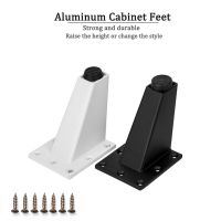 1/4 Pack Aluminum Alloy Cabinet Feet Modern Practical Furniture Legs Oblique Sofa Legs  With Screws  For TV Bench Cabinet Sofa Furniture Protectors Re