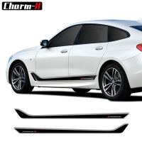 2pcs Black-Grey Car Body Door Side Stripes Skirt Vinyl Decal Stickers for BMW 6 Series GT 6gt G32 Gran Turismo Accessories