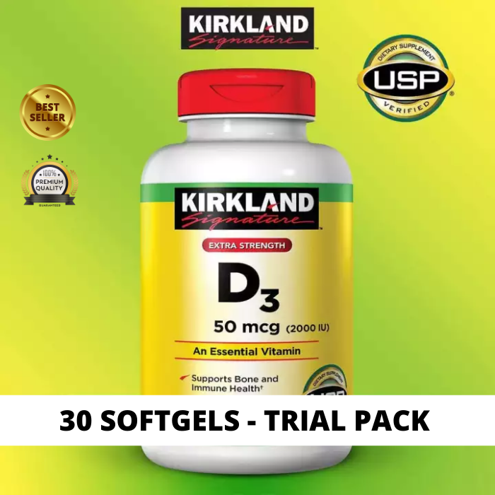 Repacked Kirkland Vitamin D3 50 mcg 2000 IU 30 Softgels Lazada PH