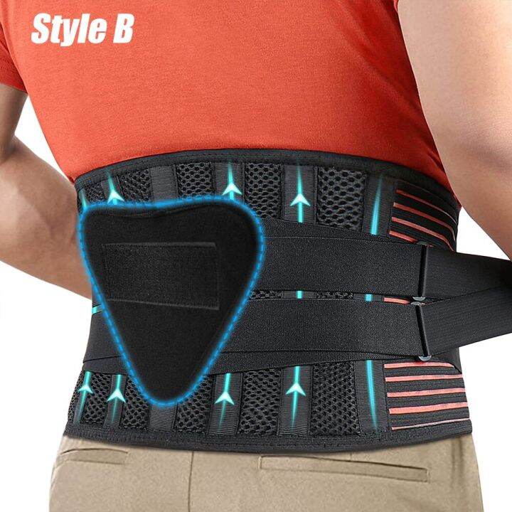Back Brace For Lower Back Pain Women Men With Removable Lumbar Pad