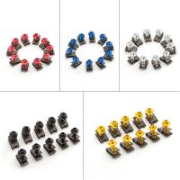 [HOT HOT SHXIUIUOIKLO 113] CNC 5Mm อลูมิเนียมรถจักรยานยนต์ Fairing Bolts Fastener Clips สกรู Spring Nuts สำหรับ Yamaha YZF R1 R3 R6 FZ1 FZ6 FZ8 MT07 MT09 10PCS