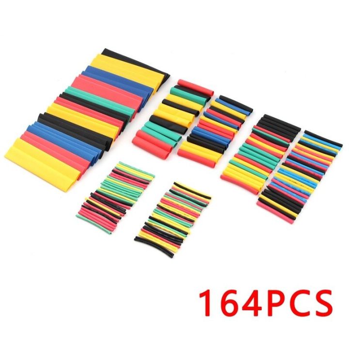 164pcs-set-heat-shrink-tube-heat-shrinkage-polyolefin-shrink-kit-assorted-insulated-sleeving-tubing-wrap-wire-cable-sleeve-kit-cable-management