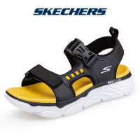 Skechers สเก็ตเชอร์ส รองเท้าแตะผู้ชาย Men On-The-GO Max Cushioning Essential Trendy Sandals - 231601-Gold Contoured Goga Mat Footbed, Machine Washable, Max Cushioning, Natural Rocker Technology, Ultra Go