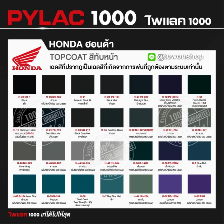 สีสเปรย์-ไพแลค-nippon-paint-pylac-1000-h-68-b-154-jerez-blue-ฟ้าเมท-พ่นทับหน้าด้วย-230-clear-พ่นรถยนต์-พ่นมอเตอร์ไซค์-honda-ฮอนด้า-เฉดสีครบ-จากญี่ปุ่น