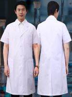 ❁ Summer new white coat female half-sleeve graduate laboratory lab coat white coat short-sleeved female nurse overalls