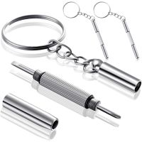 Eyeglass Screwdriver Stainless Steel Keychain Screwdriver Eyeglass Sunglasses Watch Screwdriver 3 In 1 Repair Kit Tools