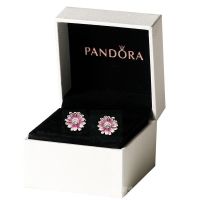 Pandora ต่างหูดอกเดซี่ สีโรสโกลด์