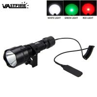 Powerful LED Waterproof Torch Hunting Flashlight 3 light color Outsoor Lantern Red/Green/White for Hunting US Stock