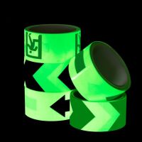 Luminous Decorative Fluorescent Switch Sticker Stair Steps Fire Channel Exit Glow In The Dark Warning Safety Tape Safety Cones Tape