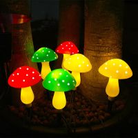 Solar Mushroom Light String Lights Garden Lights Outdoor Waterproof Lawn Lights for Yard Pathway Landscape Decoration