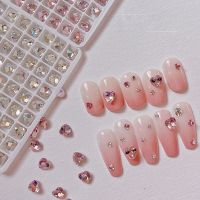 6mm Heart Shaped Nail Art Rhinestone Pointed Bottom Flash High Quality Crystal Stone 3D Fingernail DIY Decoration Accessories