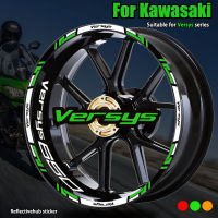 สติกเกอร์ดุมล้อรูปลอกรูปล้อขอบสะท้อนแสงรถจักรยานยนต์ Kawasaki ขนาด17 17 17นิ้วสำหรับ Kawasaki Versys 650/1000/300