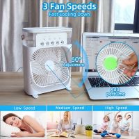 NEW Portabl Air Conditioner Air Cooler Water Cooling Spray Fan USB Desktop Humidification Fan Mini Air Cooling Fan Wireless Fan