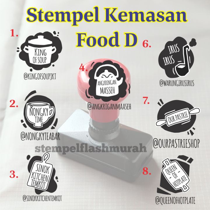 Stempel Kemasan D Packing Makanan Paperbowl Plastik Stereofoam