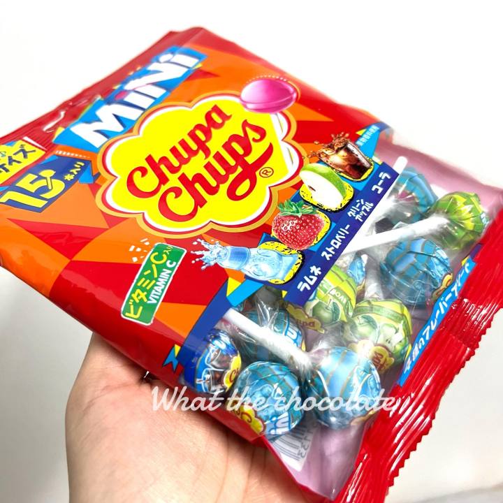 chupa-chups-mini-อมยิ้มจูปาจุ้ปส์-15แท่ง-นำเข้าจากญี่ปุ่น