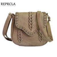 REPRCLA Newest Fashion Women Bag Weave PU Leather Handbags Crossbody Vintage Small Messenger Bags For Gift Handbag