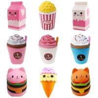 【LZ】▲  Jumbo Cute Popcorn Cake Hamburger Squishy Unicorn Milk Slow Rising  Squeeze Toy Scented Stress Relief for Kid Fun Gift Toy