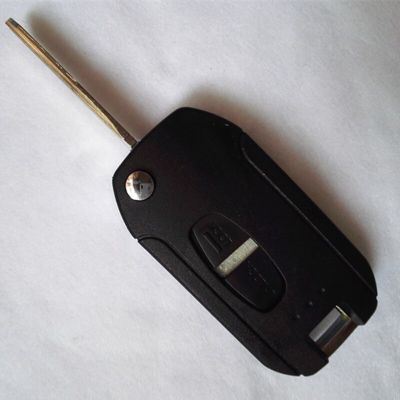 DAKATU ซองใส่กุญแจพับได้ดัดแปลงรถรีโมท5ชิ้นสำหรับมิตซูบิชิใหม่ ASX GRANDIS Outlander LANCER-EX ขวา2ปุ่มเคส Fob
