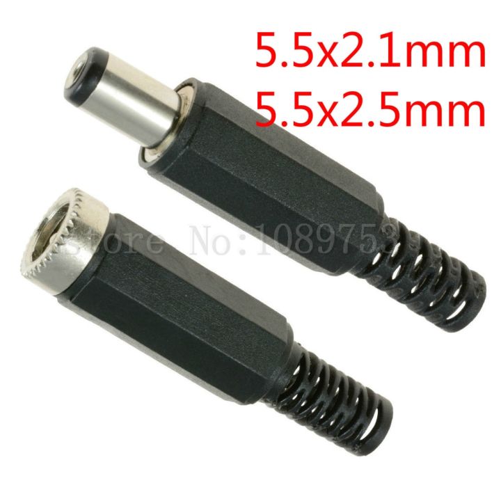 5-pair-dc-power-plug-2-1x5-5mm-2-5x5-5mm-male-female-jack-socket-adapter-connectors-set-wires-leads-adapters