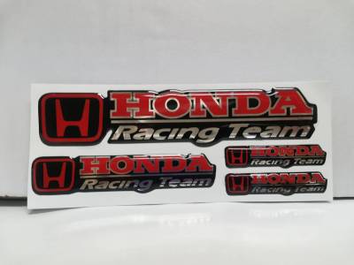 สติ๊กเกอร์ ชุด เทเรซิ่นนูน สำหรับรถ Honda คำว่า Honda Racing Team ติดรถ แต่งรถ ฮอนด้า sticker สวย ติดก้านล้อรถ ติดกันสาดรถ ติดกันสาดรถ ติดก้านล้อ เล็ก