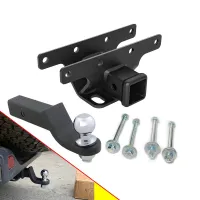 Hitch Trailer Receiver + Combo Tow Bar Bracket For Jeep Wrangler JK 2007-2017 2/4 Door Rear Tow Hook Protection With Latch Trailer Accessories