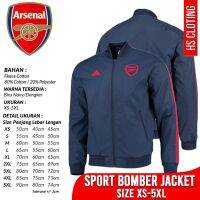 เสื้อแจ็กเก็ตบอมเบอร์ ผ้าฟลีซ ลาย ARSENAL The Gunners Emirates London EPL สีน้ําเงินเข้ม ไซซ์ XS S M L XL XXL 3XL 4XL 5XL 5XL