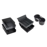 1Set Parts Accessories for Model 3 Model Y 2021-2023 Center Console Organizer Armrest Storage Box Cup Holder Insert Accessories