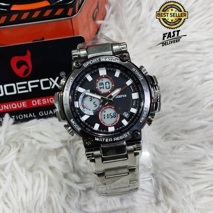 JoeFox DualTime Watch Full Metal Men's Complete Inclusion Japan