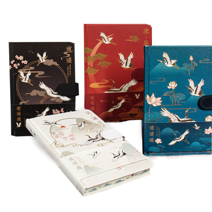 notebook-books-chinese-style-ancient-forbidden-city-crane-color-page-account-diary-stationery-libro-work-daily-business-office