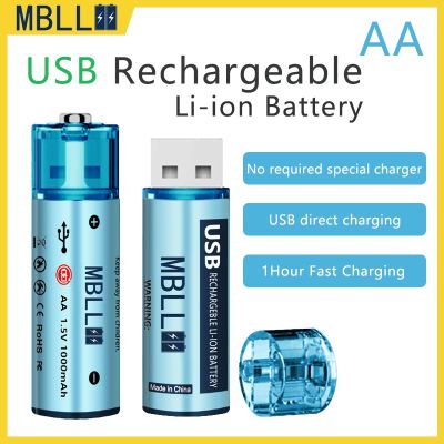 [สินค้าใหม่]MBLL AA 1.5V USB Rechargeable Battery (ถ่านชาร์จ USB AA 1.5V ความจุ1000แอมป์ )ราคาต่อ1ก้อน[ลด 50 % ]