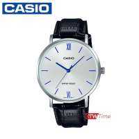 Casio Analog Mens Watch นาฬิกาข้อมือผู้ชาย สายหนัง รุ่น MTP-VT01L-7B1UDF (หน้าปัดสีเงิน)