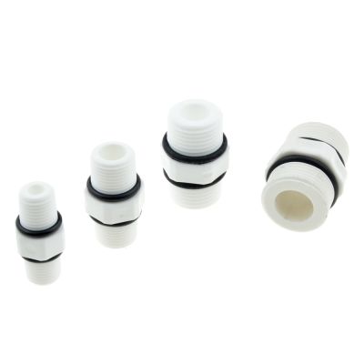 Plastic Nylon 1/4 3/8 1/2 3/4 BSP Male Thread Equal Hex Nipple Union Pipe Coupling Fitting Connector Coupler For Water Oil