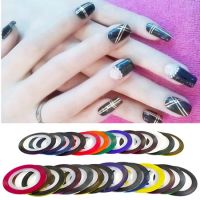 30 Pcs Mixed Color Roll Striping Tape Line DIY Nail Art Tips Decoration Sticker ZJT