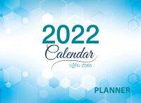 Planner Art 2022 2565 ( สีฟ้า ) ขนาด 13.75 x 10 นิ้ว ปฎิทิน แพลนเนอร์ พิมพ์ด้วยกระดาษ ปอนด์ 100 แกรม 7 ใบ ชุด พร้อมแผ่นพลาสติกรองเขียน แถมการ์ดอวยพร