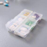 【YF】 1PCS Portable 6 Grid Plastic Pill Medicine Box Transparent Small Chest Holder Storage Organizer Container Case