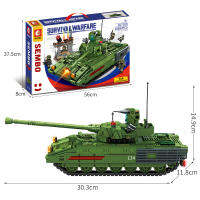 ProudNada Toys ตัวต่อเลโก้ เลโก้ รถถัง ที-14 อาร์มาตา เลโอพาร์ด 2 S SEMBO BLOCK SURVIVAL WARFARE T-14 1089 PCS 207200