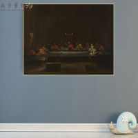 "Seven Corollas II: Eucharist" ของ Perilla-Citon Nicolas Poussin ภาพวาดสีน้ำมันภาพโปสเตอร์ศิลปะตกแต่งผนังทันสมัยของตกแต่งบ้าน