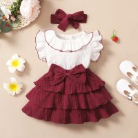 【CW】 Baby Toddler Set 2Pcs Dresses Sleeveless Cotton Newborn