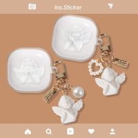 READY STOCK! Angel Pearl Pendant &amp; Bow for QCY T13 Soft Earphone Case Cover