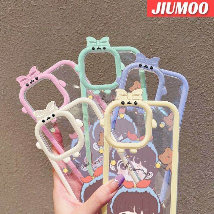 jiumoo-เคสสำหรับ-vivo-y95-y91-y91i-เคสแฟชั่นลายการ์ตูนน่ารักเด็กผู้หญิงสีสันสดใสเคสโทรศัพท์โปร่งใสนิ่มเคสซิลิโคนกันกระแทกป้องกันเลนส์กล้องสัตว์ประหลาดตัวเล็กกรอบใส