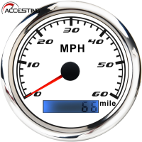 เครื่องวัดความเร็ว G-P-S สำหรับรถยนต์เรือกันน้ำ IP67พร้อม0 ~ 30/60/ 120 MPH พร้อมไฟพื้นหลังสีแดง