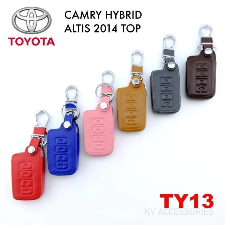 AD.ซองหนังใส่กุญแจรีโมทรถยนต์ TOYOTA รุ่น CAMRY HYBRID ALTIS 2014 รหัส TY13 ระบุสีทางช่องแชทได้เลยนะครับ