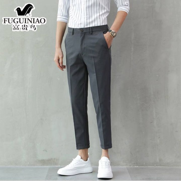 fuguiniao-autumn-and-winter-style-drop-feeling-small-trousers-mens-slim-fit-nine-point-leggings-men