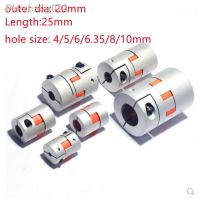 BW Three Jaws D20L25 Coupler Aluminium Plum Flexible Shaft Coupling Motor Connector CNC Flexible Couplings 5/6/6.35/8/10/12mm