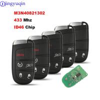 Jingyuqin M3N40821302กุญแจรถยนต์รีโมทอัจฉริยะ433Mhz ชิป ID46ทดแทนสำหรับ Jeep Grand Cherokee