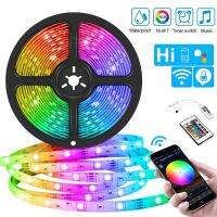 WIFI สมาร์ทโฟน APP ควบคุม LED Strip,DC12V 5050 RGB 5 เมตร 10 เมตร 300LEDs ทำงาน Android IOS ระบบ,ifttt,Google ผู้ช่วยที่มี IR ระยะไกล